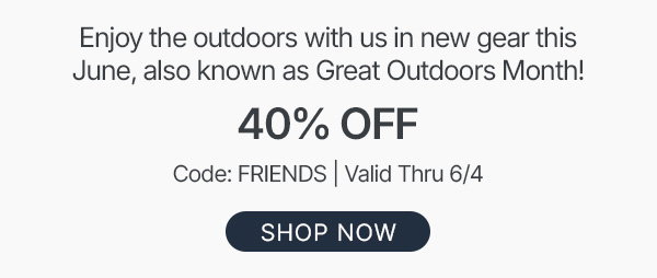 40% off - shop now
