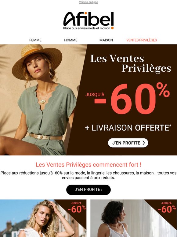 Jusqu'à -60% : les Ventes Privilèges commencent