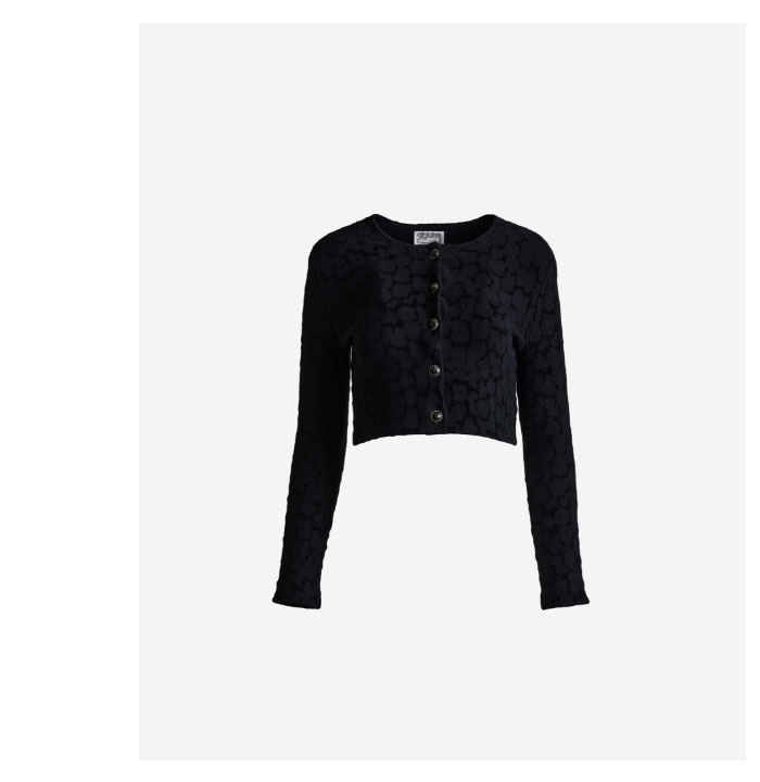 Amber Cardigan In Velvet Leopard Jacquard