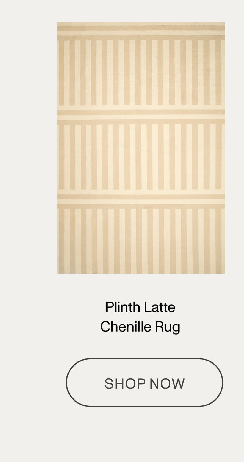 Plinth Latte Chenille Rug