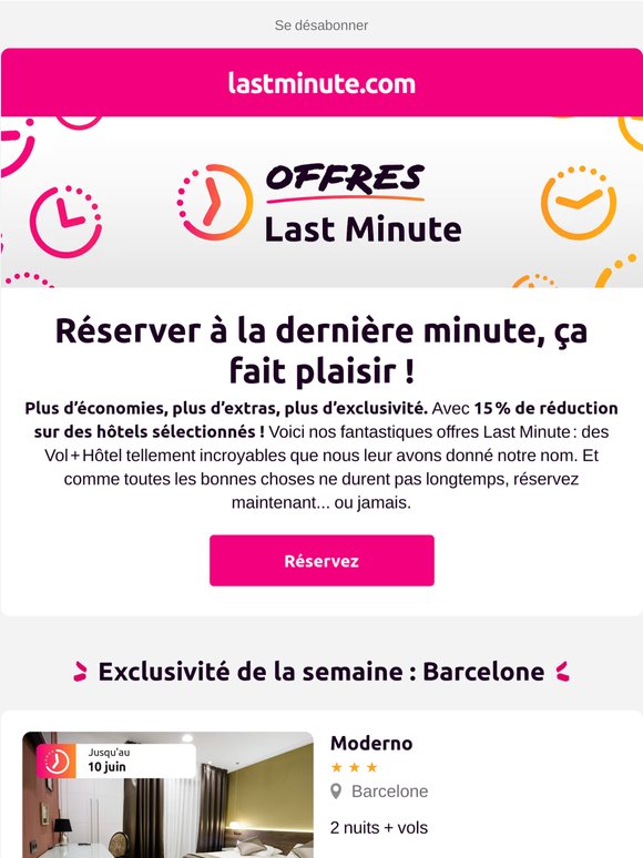 Des vacances dès 206 € ? Oui, c’est une offre Last Minute !