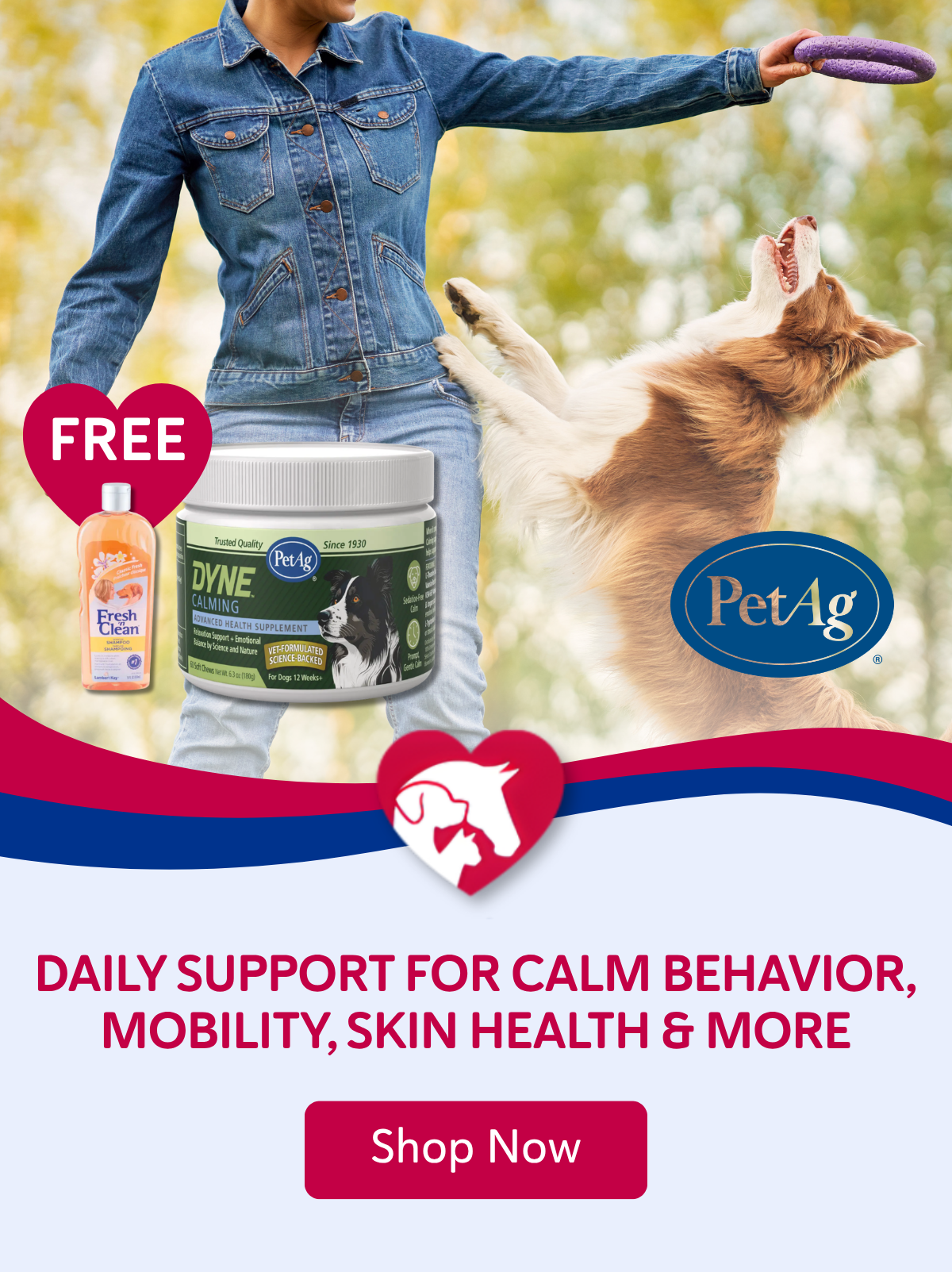 Daily support for calm behavior, mobility, skin health & more