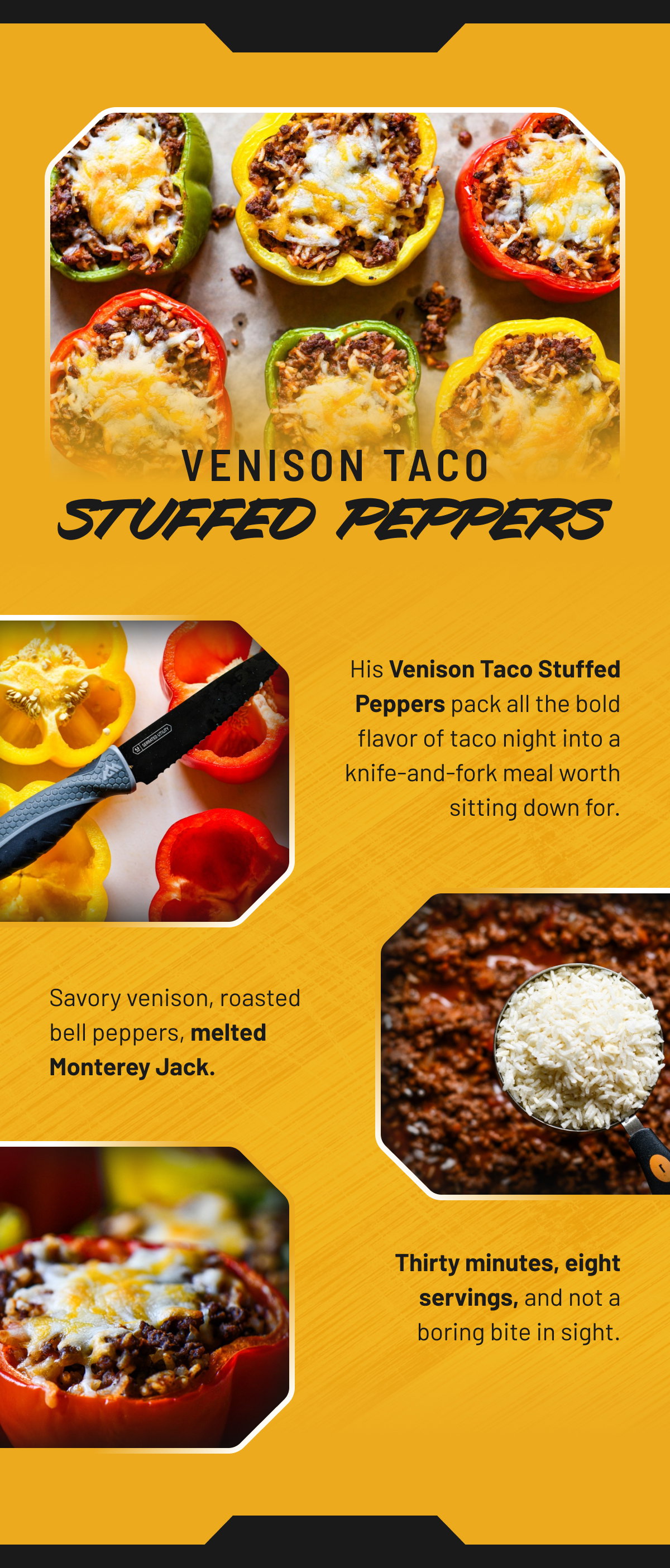 Venison Taco Stuffed Peppers