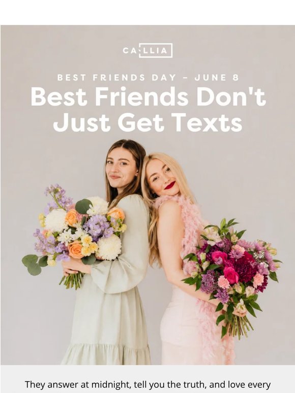 Two besties. Two bouquets. $129. 💐💐