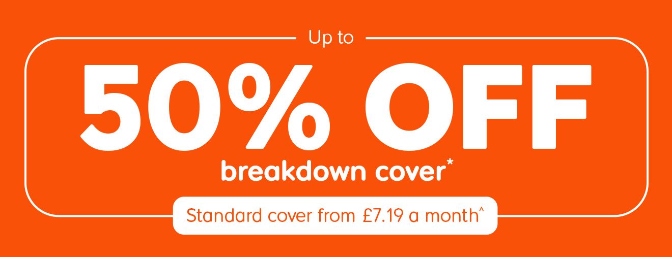 Up to 50% off breakdown cover