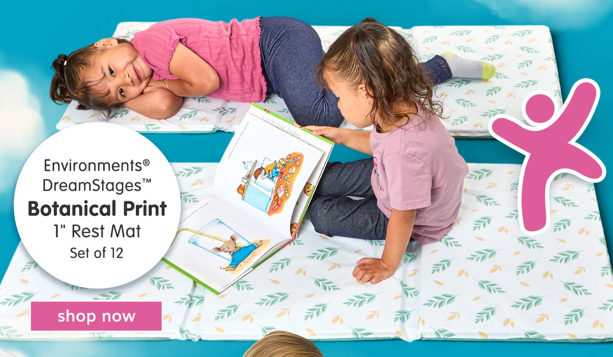 Environments® DreamStages™ Botanical Print 1" Rest Mat - Set of 12