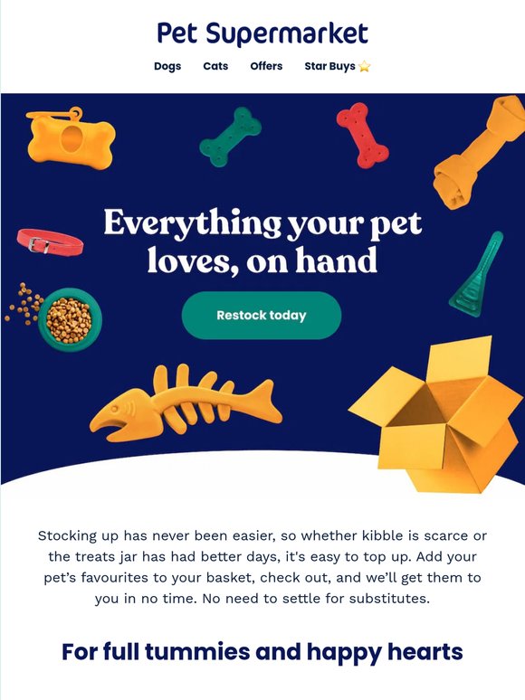 Time to reorder your pet's favourites?