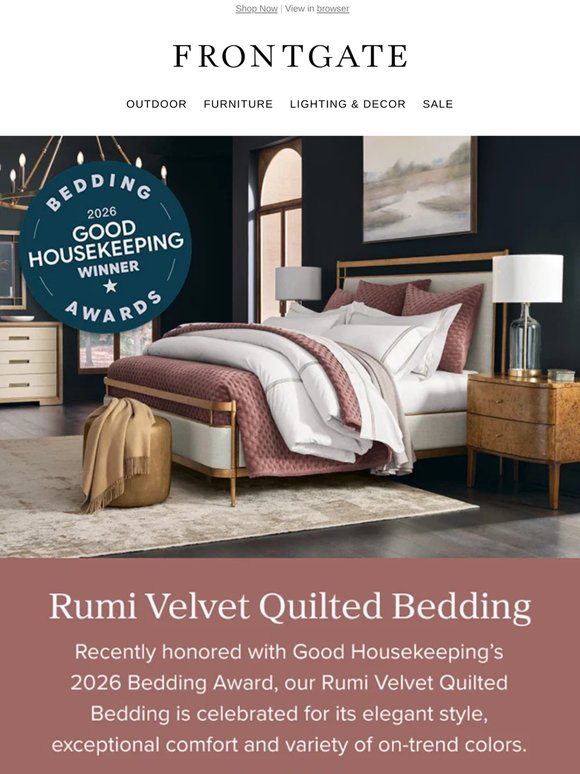 Award-Winning Comfort: Meet our Rumi Velvet Bedding.
