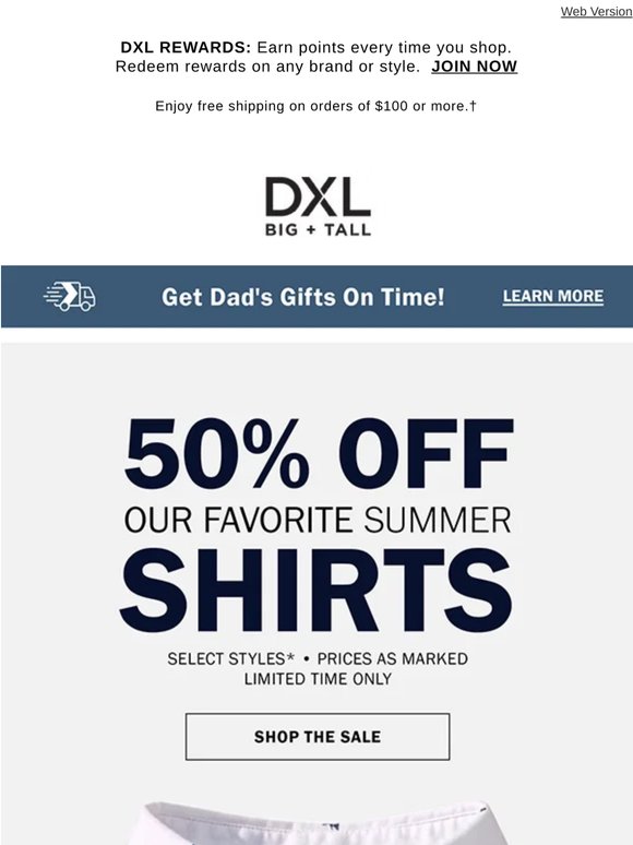 50% Off Short Sleeve Shirts Starts Now. So 100% Shop!