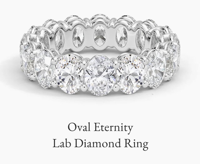 Oval Eternity Lab Diamond Ring 