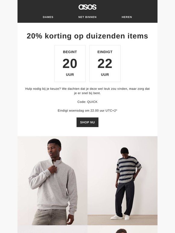 -20% op duizenden items: 20.00-22.00 uur