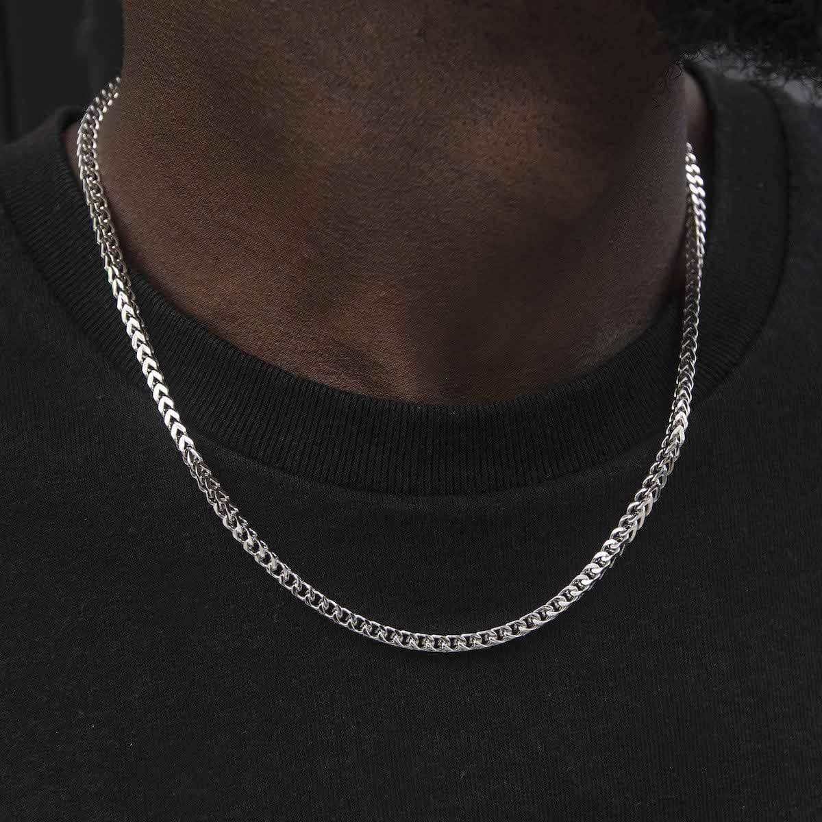 Image of Franco Chain in White Gold - 3mm