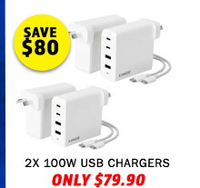 2x 100W USB Charger