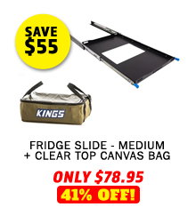 Fridge Slide - Medium + Clear Top Canvas Bag 