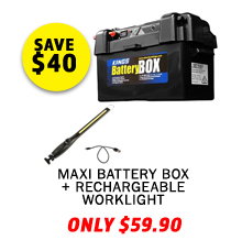 Maxi Battery Box + Rechargeable Lithium LED Worklight
