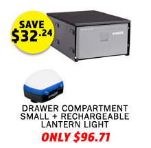Drawer Compartment Small + Rechargeable Lantern Light
