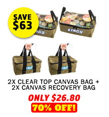 2x Clear Top Canvas Bag + 2x Canvas Recovery Bag