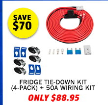 Fridge Tie-Down Kit (4-Pack) + 50A Wiring Kit