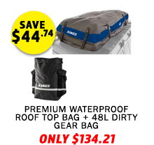 Premium Waterproof Roof Top Bag + 48L Dirty Gear Bag