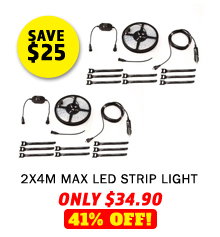 2x Illuminator 4m MAX LED Strip Light