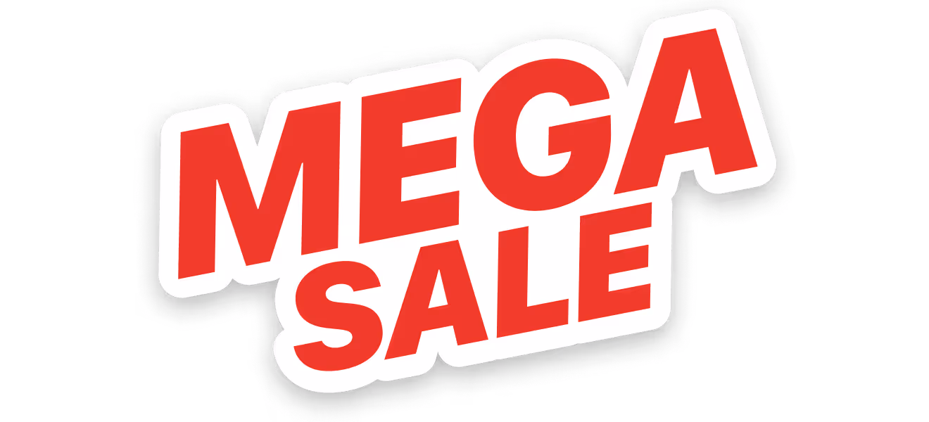 Mega Sale — up to 70% off