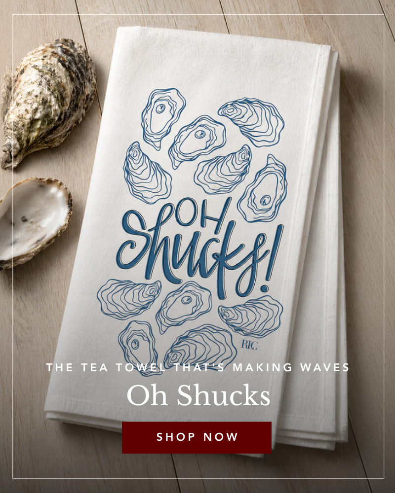 The Tea Towel That's Making Waves Oh Shucks Tea Towel