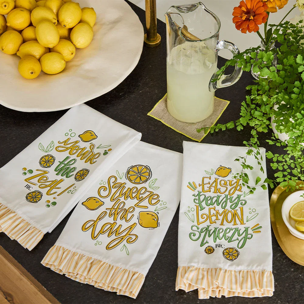 Image of Tea Towel Trio - Lemon
