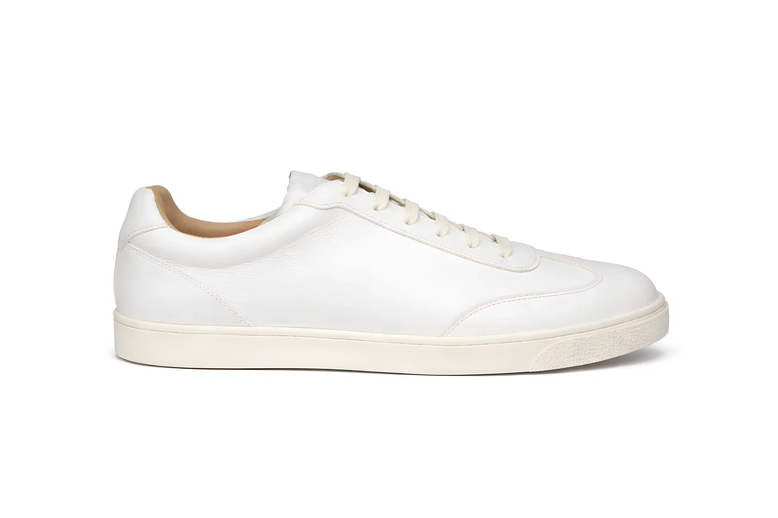 Image of Brunello Cucinelli Mens White Low Top Sneakers