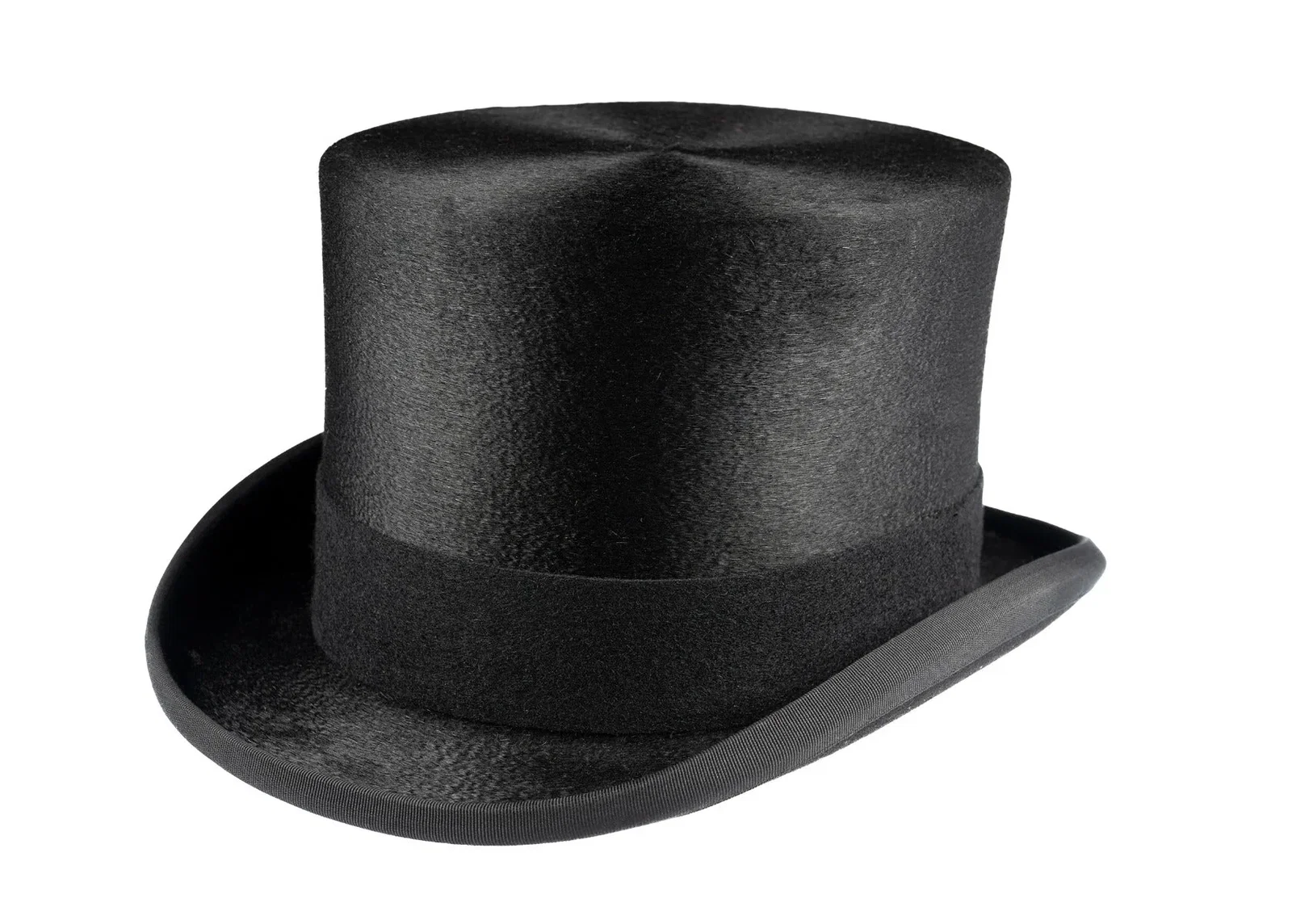 Image of Luxury Black Fur Felt Melusine Top Hat