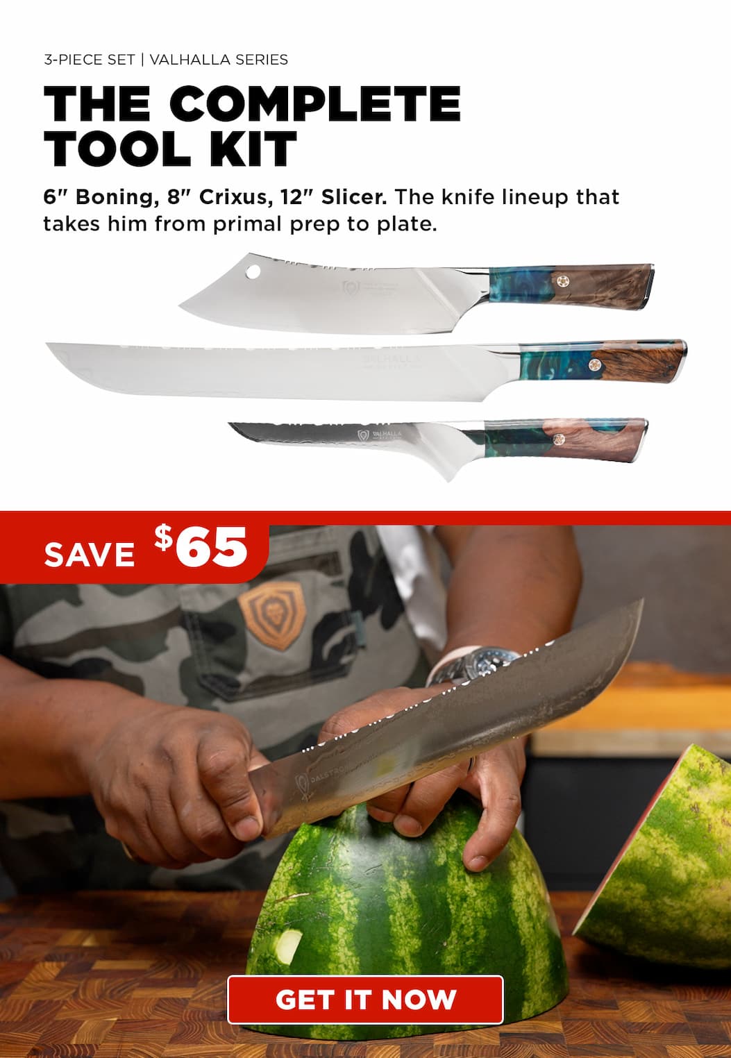 Valhalla Series 3 Piece Set | Crixus, Boning, Slicer