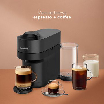 Nespresso 25 fl oz Coffee Maker Brewer Espresso Machine Liquorice Black