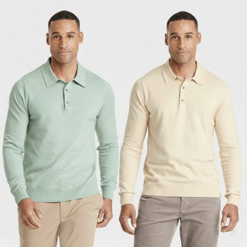 Men's Polo Collared Pullover Sweater - Goodfellow & Co
