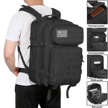Heavy-Duty Tactical Backpack – Military-Grade, 45L Capacity, Molle System