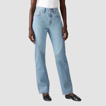 Levi’s Women’s 501 High-Rise Straight Leg Jeans, Midweight Stretch Denim