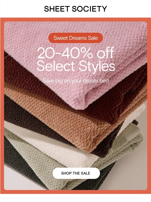 Hey Dreamer, 20-40% off select styles