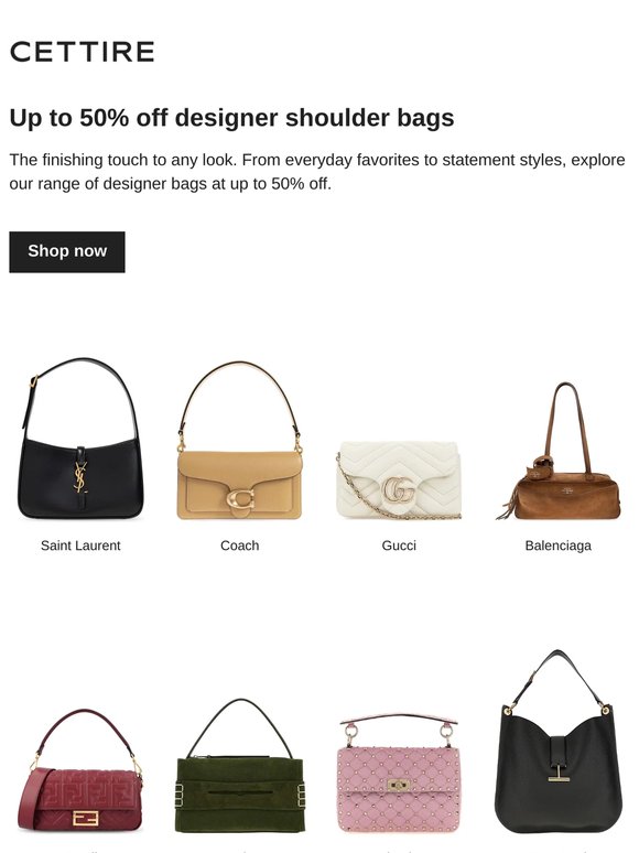 Up to 50% off designer shoulder bags