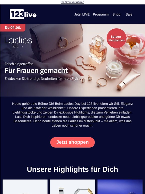 ✨ Ladies Day bei 123.live – Weil Du das Besondere verdienst