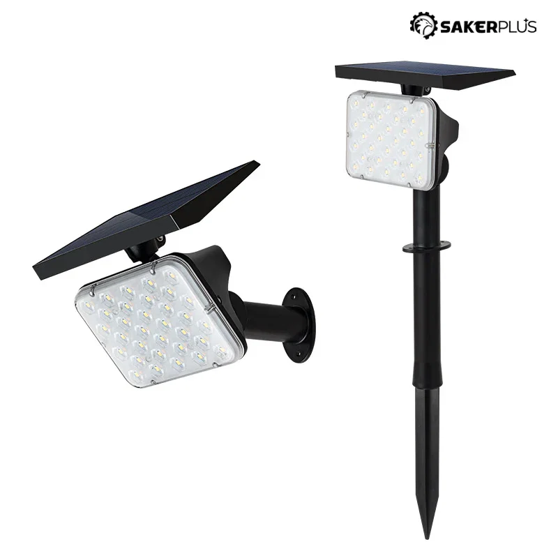 Sakerplus® Solar LED Landscape Spotlights Set