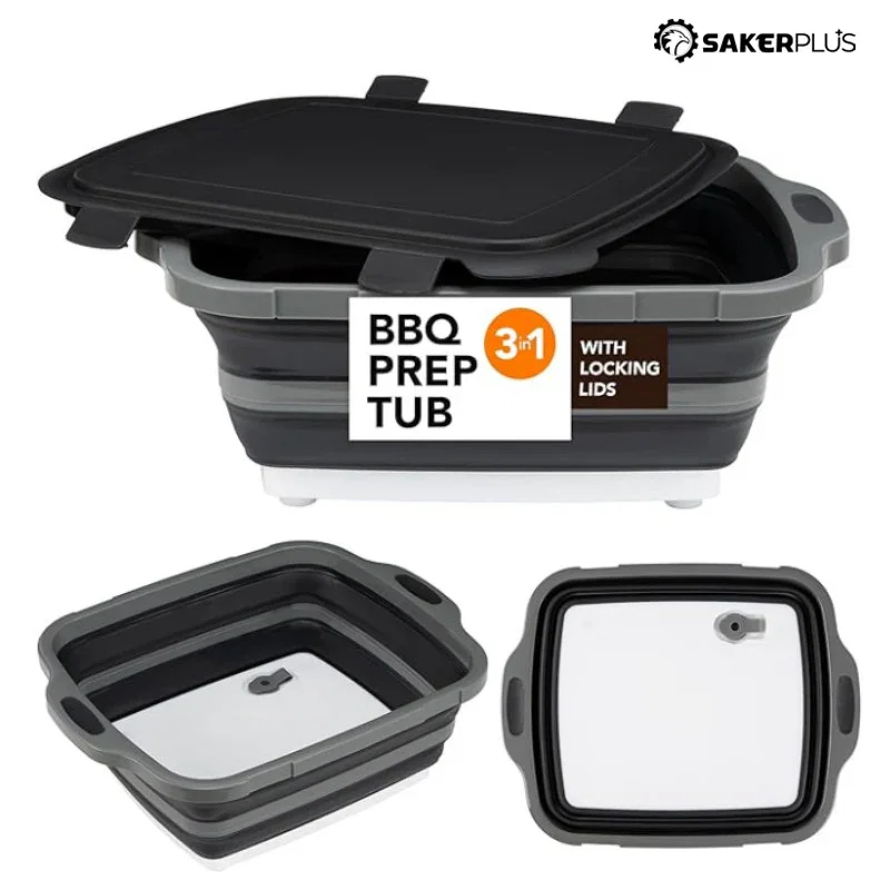 Sakerplus® Collapsible BBQ Prep Tub Set