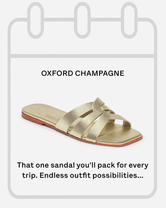 Oxford Woven Sandal Champagne Antique Calf