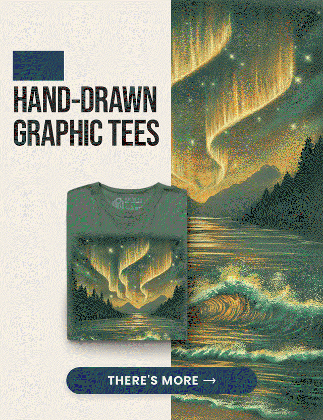 NEW hand-drawn graphic tees