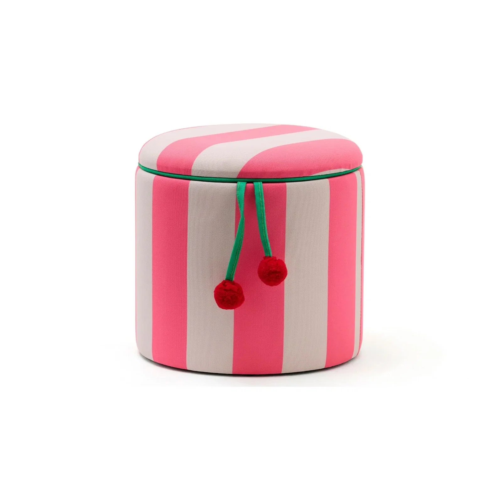 Image of Kids Concept Storage Pouffe Cylinder - Pink