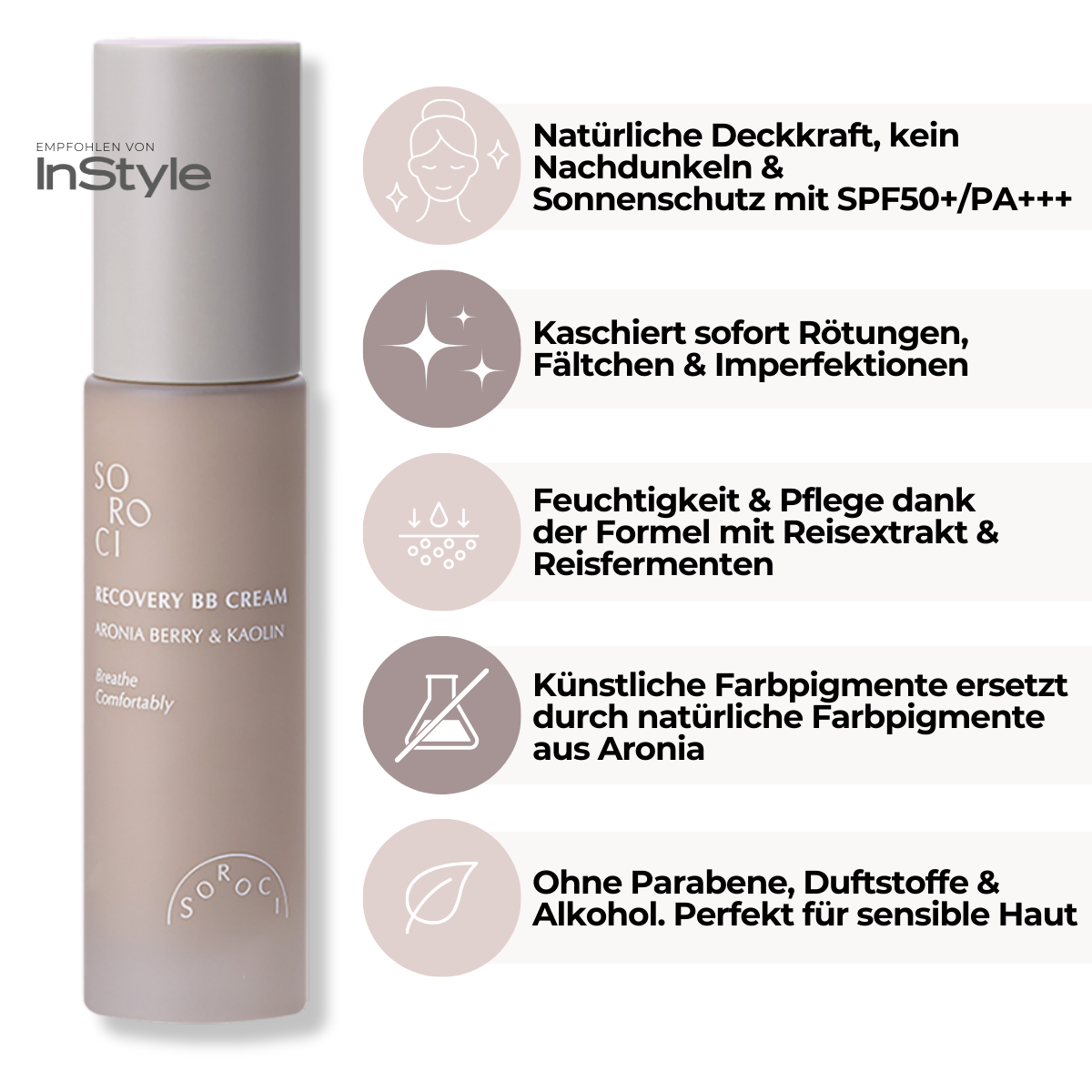 Wie wirkt die Recovery BB Cream von Soroci?