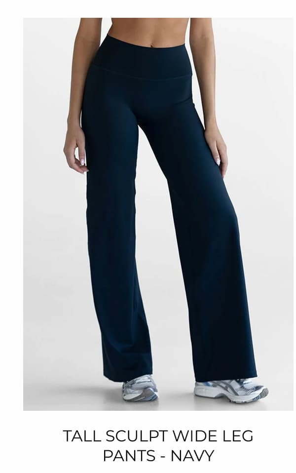Tall Sculpt Wide Leg Pants - Navy