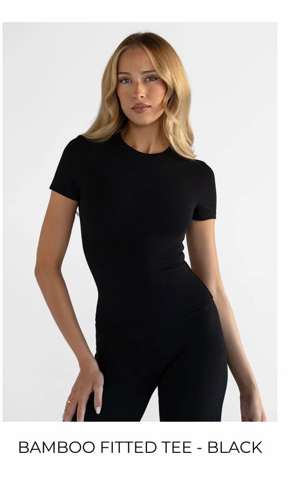 Bamboo Fitted Tee - Black
