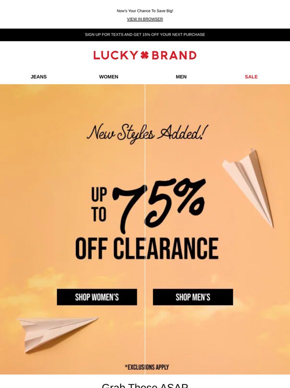 NOT A Drill: Up To 75% OFF Clearance