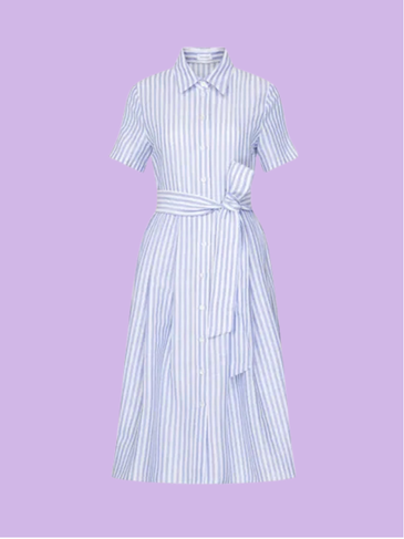 Shirtkleid Linni V-Ausschnitt für Damen