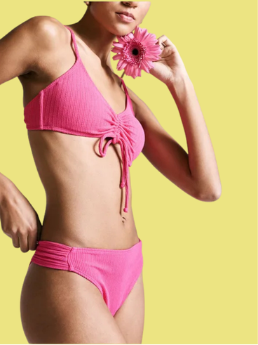 Basic-Slip WRINKLE FABRIC mittelhoch für Damen