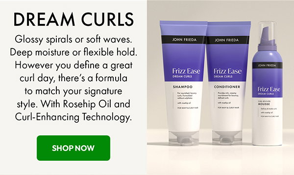 Dream curls - get  ½ price off RRP on curl enhancing range