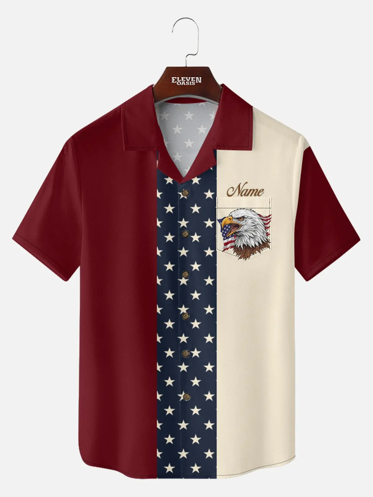Image of Men's Custom Eagle Americana Short Sleeve Shirt